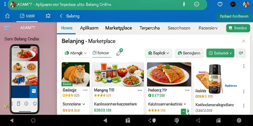 Antarmuka <strong>ADAM77</strong> yang ramah pengguna memudahkan navigasi dalam Marketplace.
