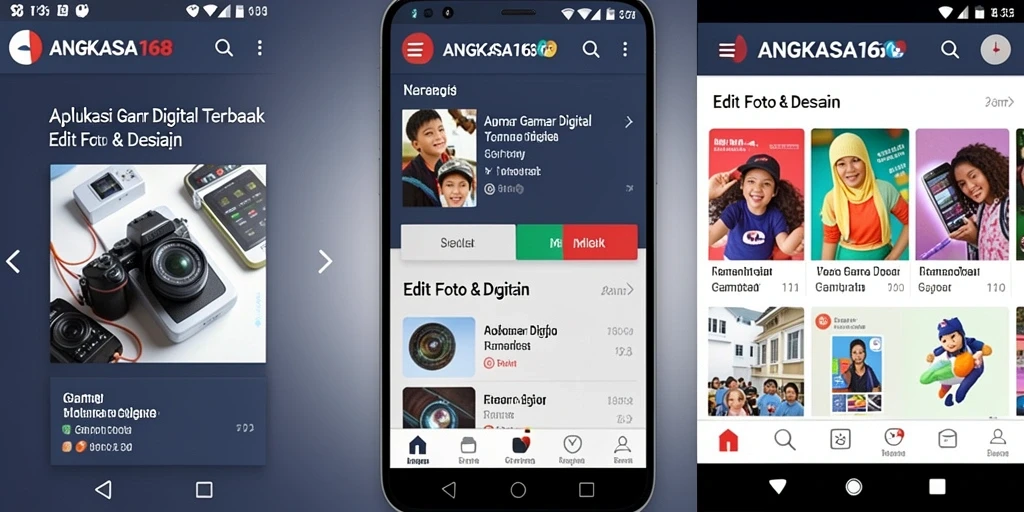 Tampilan antarmuka aplikasi ANGKASA168 yang user-friendly untuk edit foto.