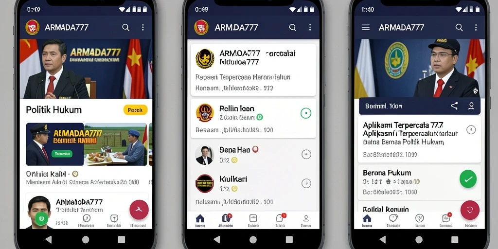Antarmuka aplikasi ARMADA777 yang modern dan informatif.