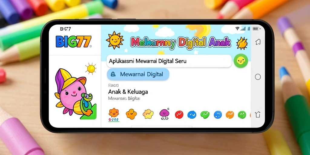Antarmuka pengguna BIG77 yang colorful dan interaktif.