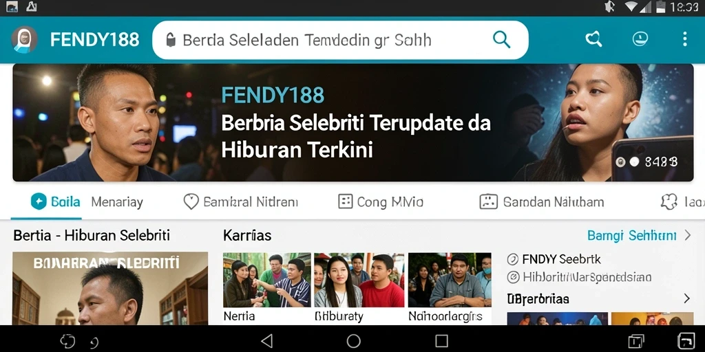 Antarmuka FENDY188 yang menarik dan informatif tentang hiburan selebriti.
