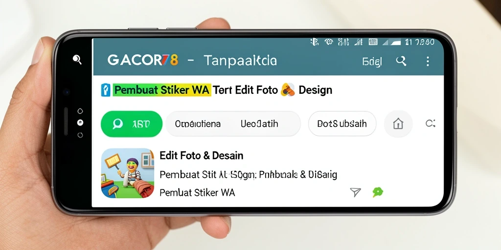 Antarmuka GACOR78 yang ramah pengguna untuk membuat stiker WA.