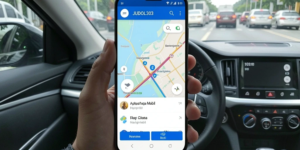 Antarmuka JUDOL303 yang sederhana dan informatif untuk navigasi mobil.