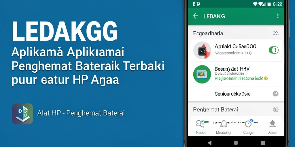 Antarmuka LEDAKGG menampilkan statistik penghematan baterai yang intuitif.