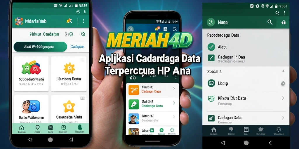 Antarmuka aplikasi MERIAH4D untuk cadangan data yang mudah digunakan.