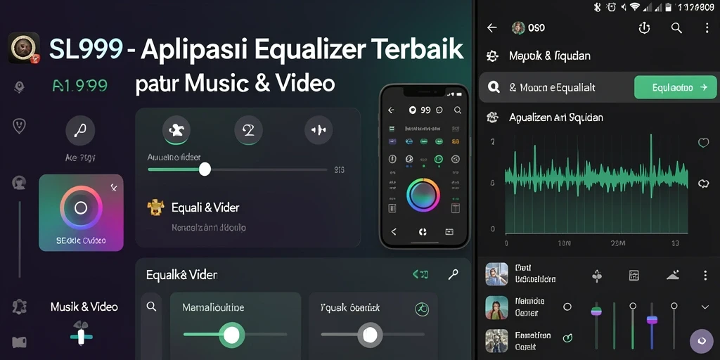 Antarmuka aplikasi SL999 dengan pengaturan Equalizer yang mudah digunakan.