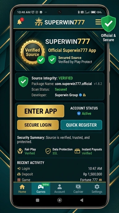Halaman Resmi Superwin777 untuk Pengguna Android